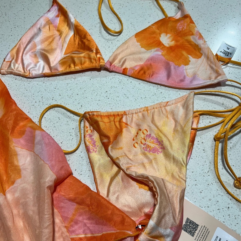 Tiger Mist bikini 3 piece set sarong BNWT small medium - Picture 2 of 13